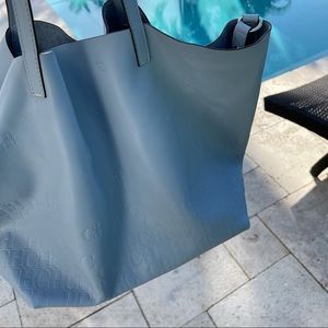 Carolina Herrera Matryoshka leather bag baby blue color NWT